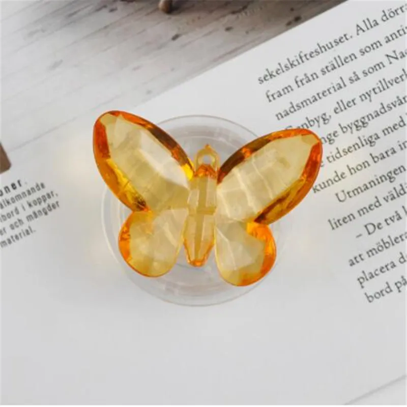 bedside phone holder Butterfly Transparent Mobile Phone Expanding Stand Holder Grip Mount Socket Fold Smartphones Desktop Fold Bracket Phone Stand phone holder for desk