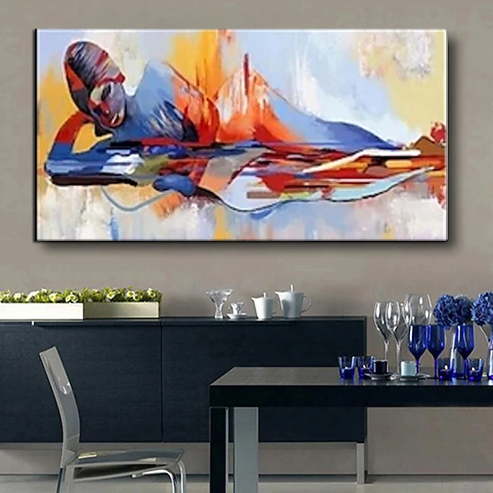 

Hand Painted Oil Paintings Figure Watercolor Lord Buddha Abstract Oil Painting on Canvas Religious Wall Art Pictures Home Decor