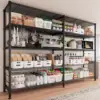 69" W Storage Shelves 1600LBS Wire Shelving Unit 5 Tier Metal Shelving for Storage Rack Shelves for Storage Heavy Duty Garage 2
