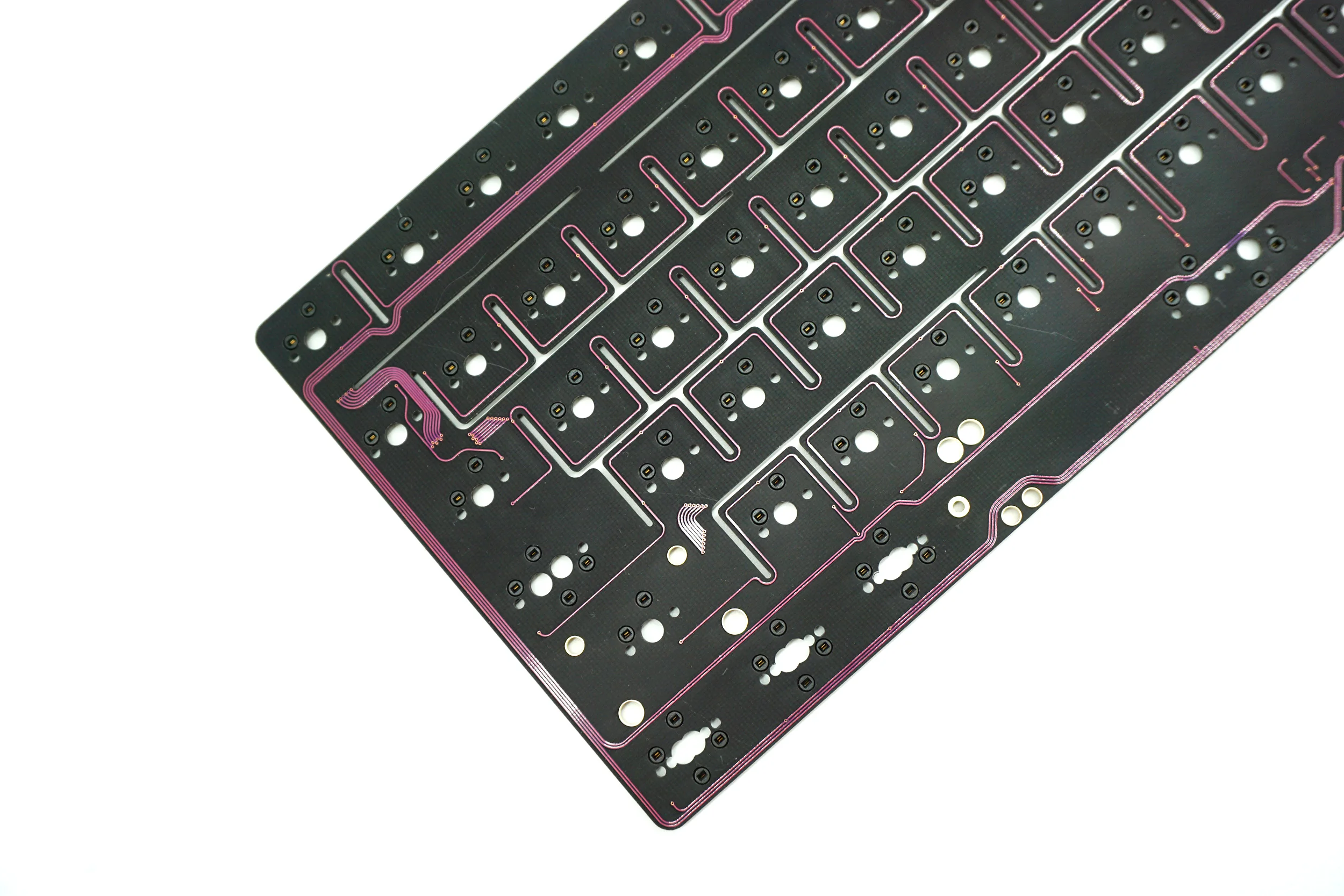 layout quente swap teclado pcb flex corte pcb para