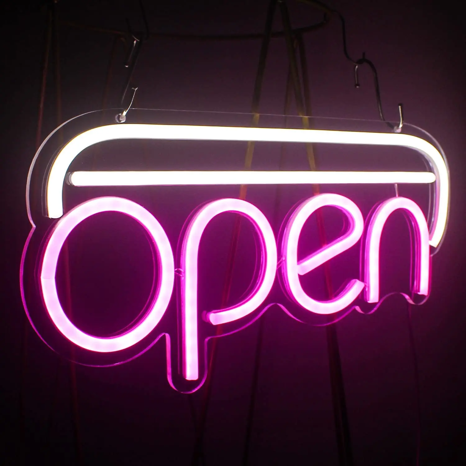 

Open Neon Sign USB Powered for Bar Cafe Restaurant Decor, LED Neon Light Dimmable for Aesthetic Wall Art