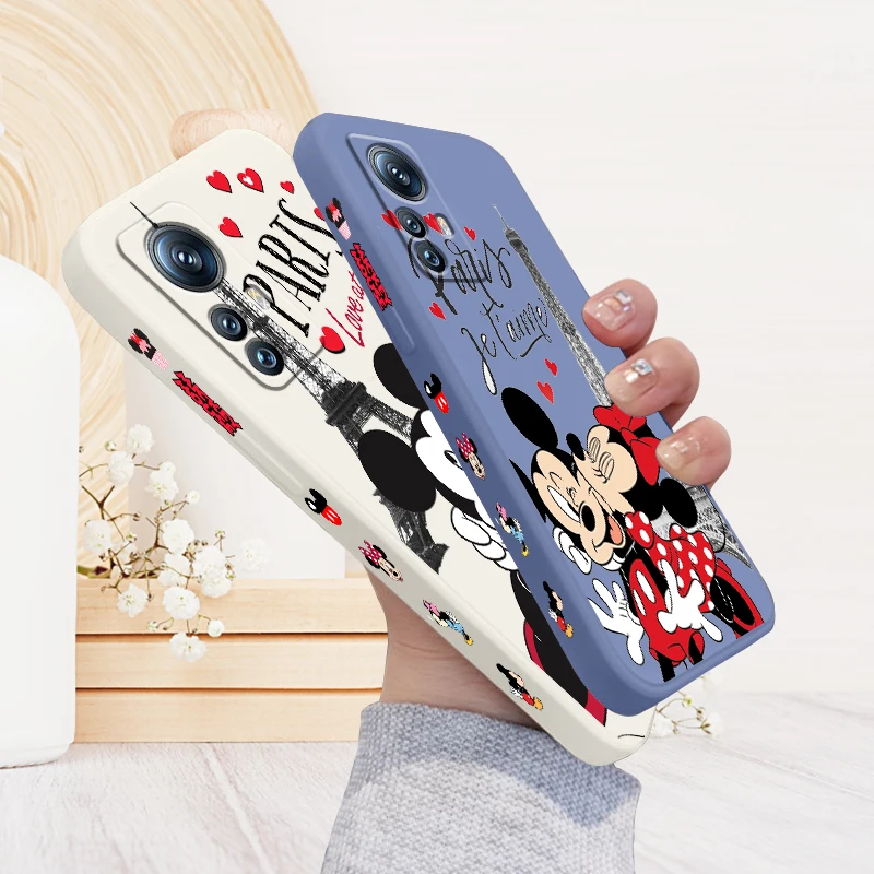 Disney London Minnie Mickey Liquid Corda Sinistra Per Xiaomi Mi 13T 13 12T 12 11T 11I 11 A3 10T 10 9 Pro Lite Ultra 5G Tpu