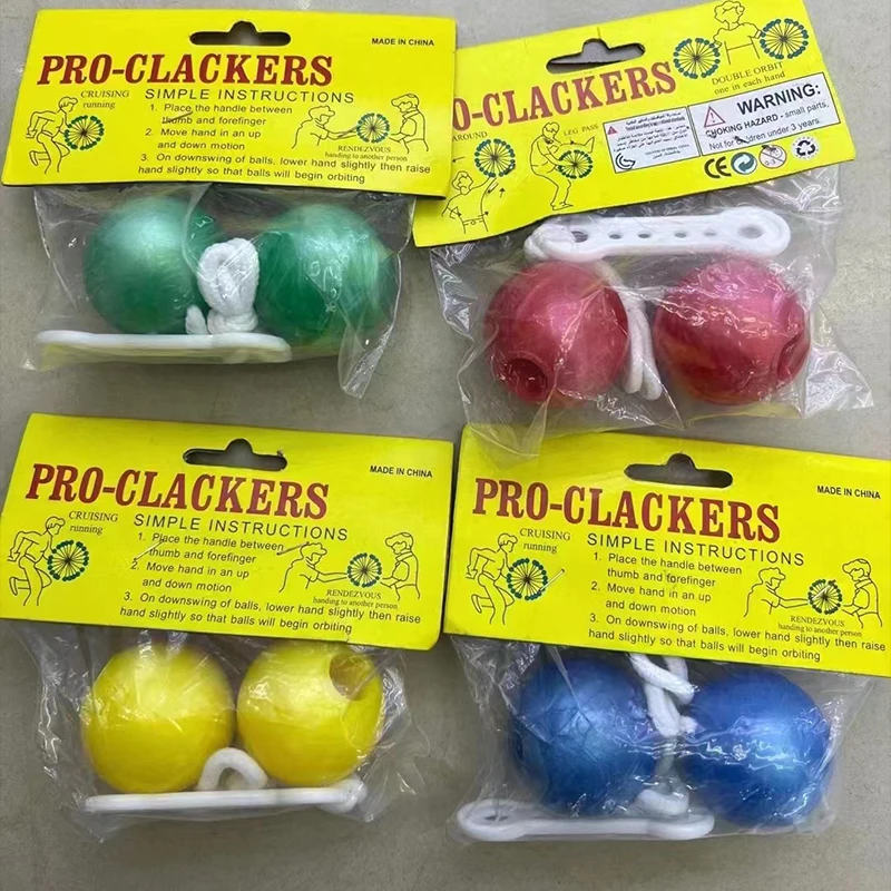 

Dropshipping Pro-Clackers Ball Fidget Clack Balls Click Clackers Glow in the dark Bead Antistress Ball Noise Maker Novelty Toy