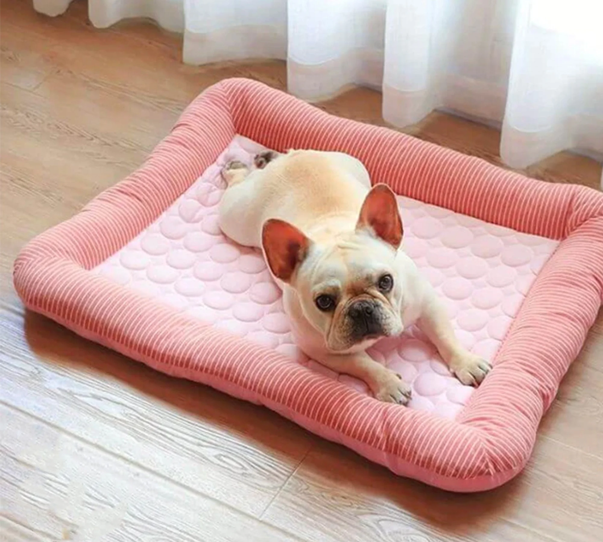 Cooling Dog Bed Pet Cool Mat Cats And Dogs Ice Silk Material Soft Summer Sleeping Product Dog Beach Bed