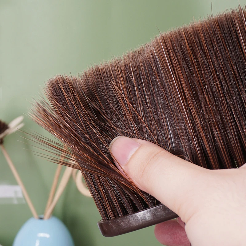 Weiche Bürste Für Friseur, Gesicht & Nacken – Mit Holzgriff Und Nylonborsten, 13,5 Cm