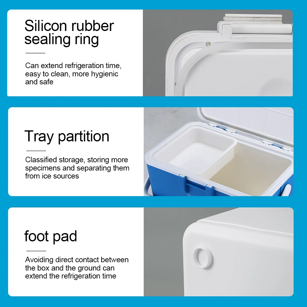8L Outdoor Food Preservation Box Large Capacity Car Camping Insulation Box Beer Juice Beverage Cooling Bucket for Car Road Trips