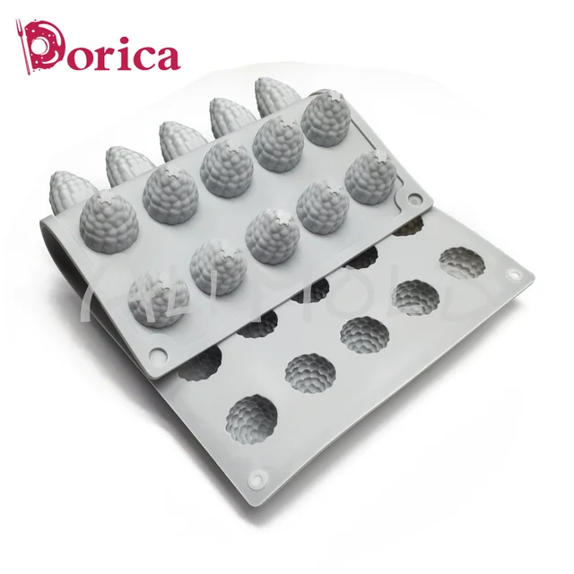 35 Lyukak Málna -Szilikon Penész A Habos Sütemény Sütéshez Szőrös Alakú Puding Fondant Csokoládé Konyhai Kiegészítők Bakeware - Image 6