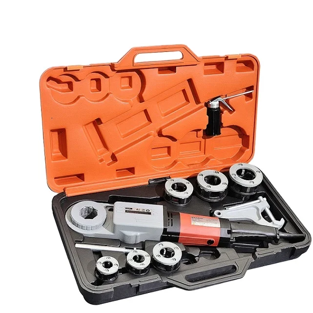 Hand Held Pipe Threader Plumbing Tool Portable 2" Electric Pipe Threader