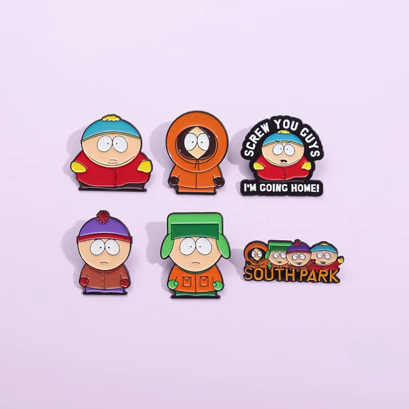 Enamel Pins South Park Badge Backpack Clothes Lapel Brooch Jewelry Accessories