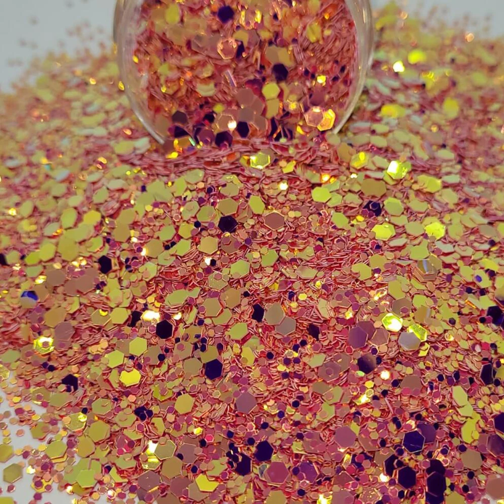 

50g/Bag Chameleon Color Shift Chunky Mix Hexagon Nail Glitter Nails Art Decoration Tumblers DIY Crafts Festival Accessories