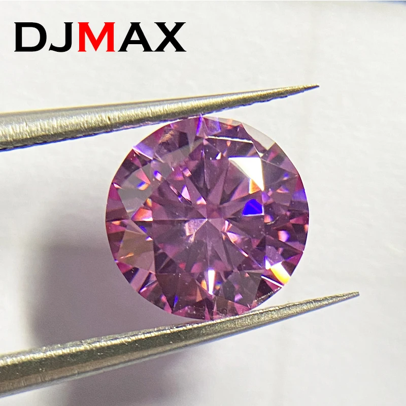 DJMAX 0.5- 3ct Rare Colored Moissanite Loose Stone Red