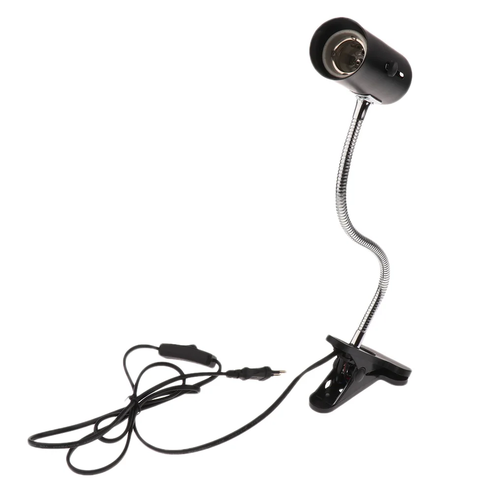 Reptile Heating Lamp Reptile Light Bulb Reptile Lamp Bulb Adjustable Gooseneck Reptile Lamp Holder Ceramic Heating LampA Infrared Light Bulb Holder E27 Screw -EU Plug
