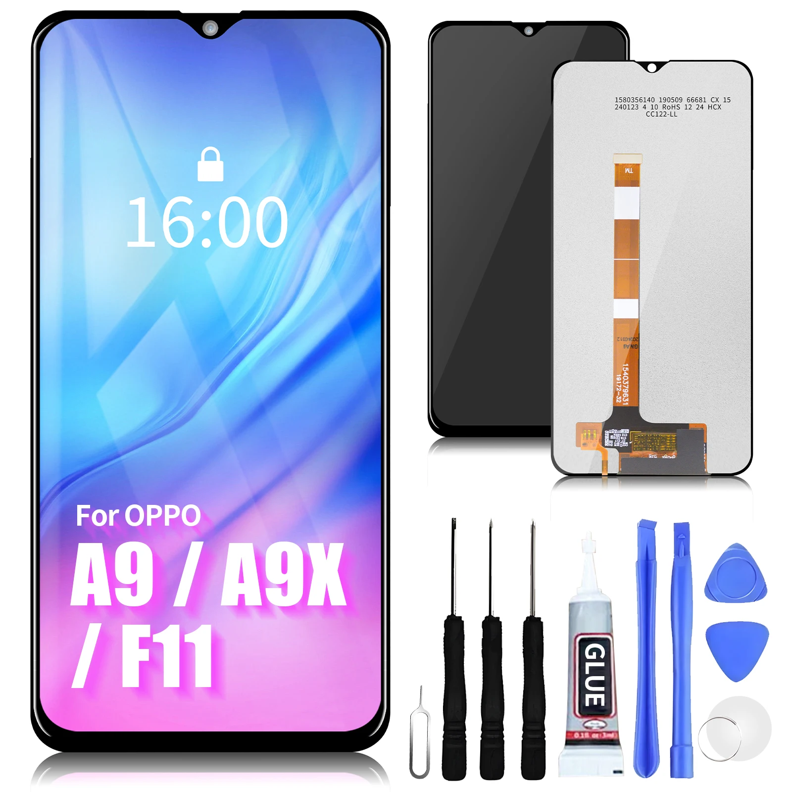 

6.53'' LCD For OPPO F11 LCD PCAM10 CPH1913 PCEM00 Display Touch Screen Digitizer Assembly For OPPO A9 A9X LCD Replacement