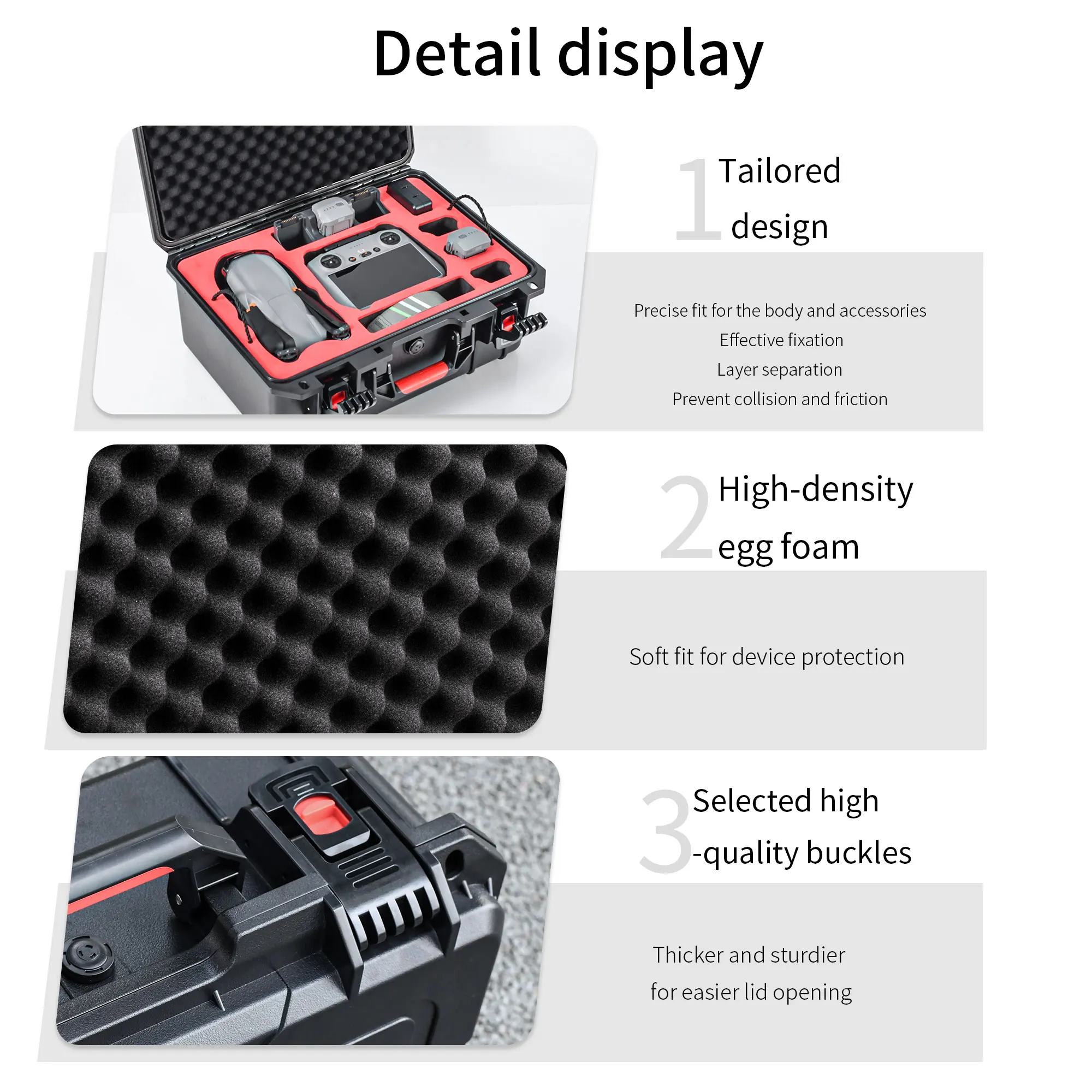 Double-Layer Explosion-Proof Waterproof Storage Case Shock Absorption Case Drone Accessories For DJI AIR 3S/AIR 3