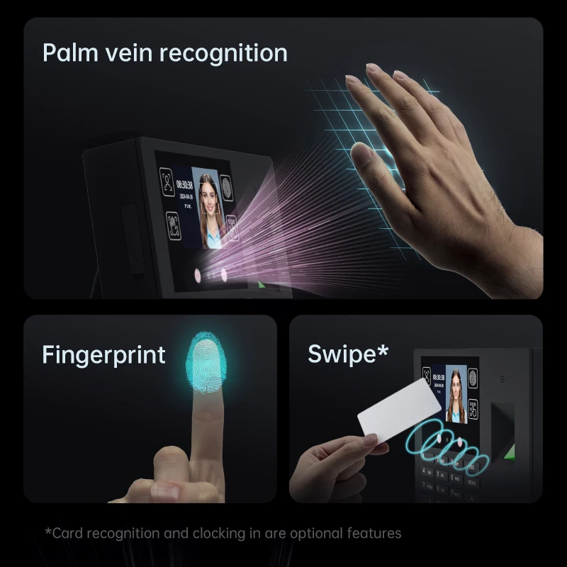 Multi-Functional Attendance Machine Administrative Check-In Facial Recognition Fingerprint Recognition Password