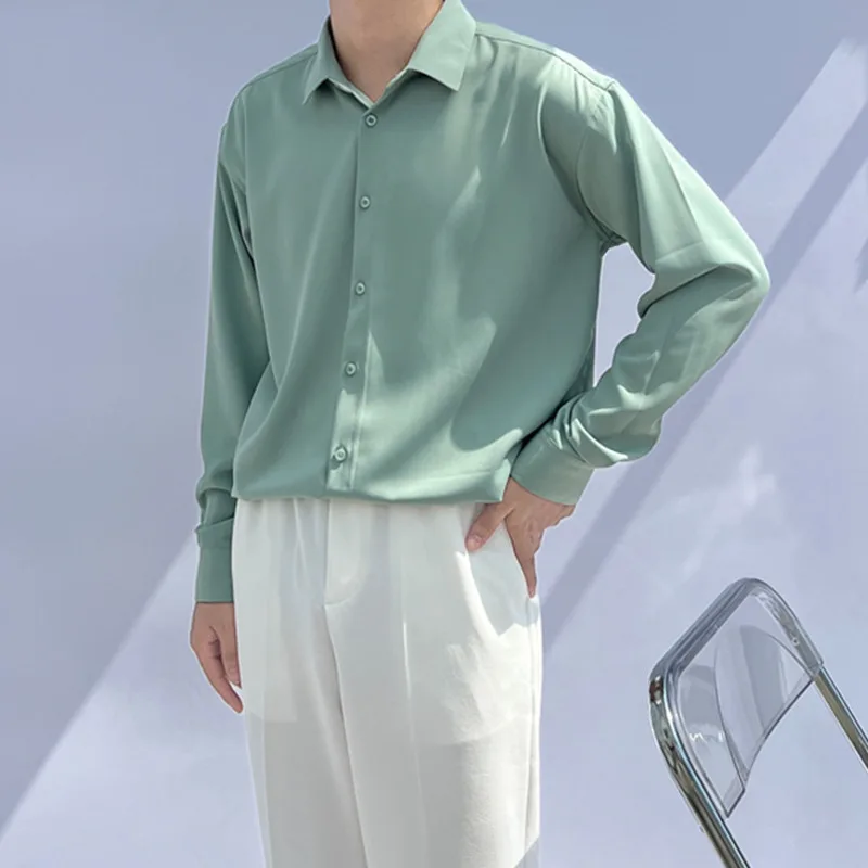Long Sleeved Shirt Men Oversized Fashion Social Mens White Dress Shirt Korean Loose Casual Shirts Mens Office Formal Shirt M-2XL