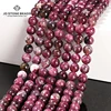 Natural Stone Plum Flower Tourmaline Genuine Round Loose Spacer Health Gemstone Beads For Jewelry Making DIY Bracelet Accessory 1