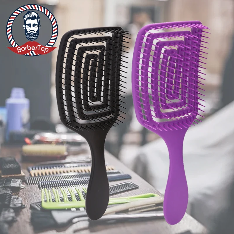 

Scalp Massage Comb For Women Anti-Tangle Shower Straightening Combs Wet & Dry Brush Professional Salon Hair Styling Tools