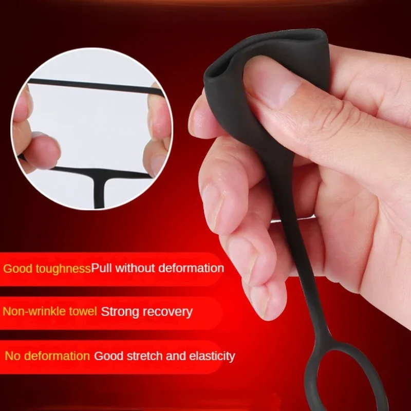 Stronger Glans Trainer Penis Extender Cock Ring 4 Ball Heavy Weight Hanger Stretcher Enlargement Silicone Dumbbell Sex for Men male sex toys
