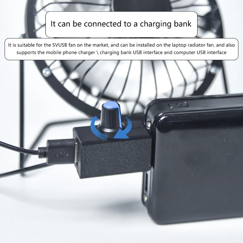5V USB Fan Speed Adjuster With Continuous Controls And Quiet Operations for Desk And Laptop Fans