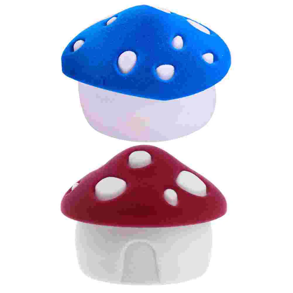 

2pcs Mushroom Jewelry Box Ring Earring Display Holder Decorative Trinket Case