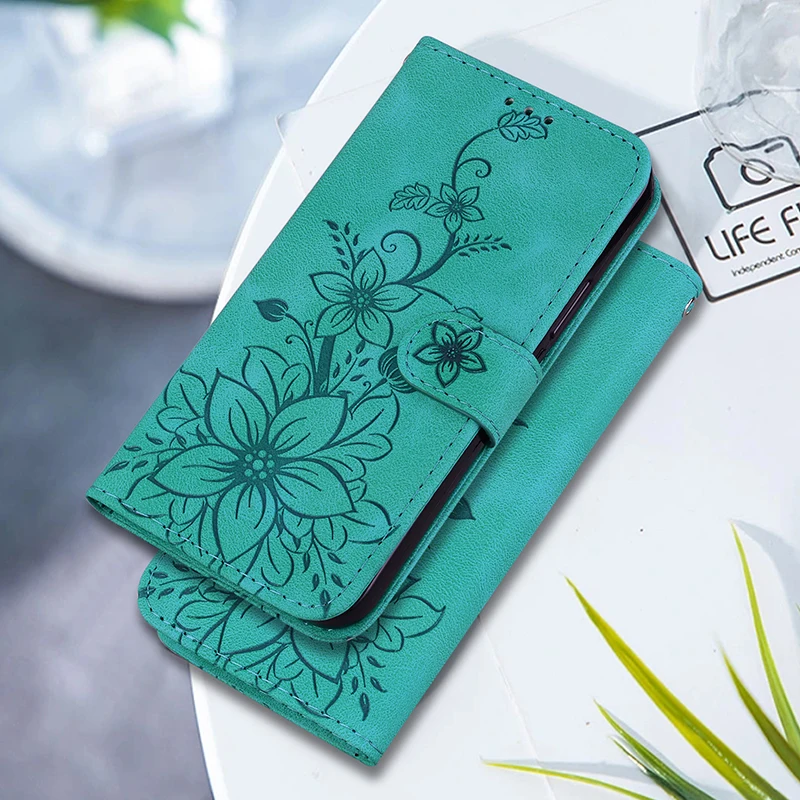 Premium Stand Flip Wallet Case with Lanyard Cover