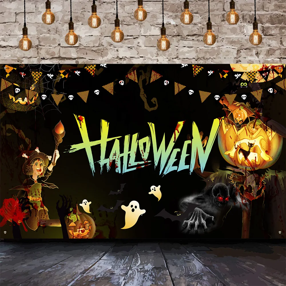 

Scary Halloween Backdrops for Parties Happy Halloween Banners for Outside Party Decorations Party Banner Decorations Outdoor