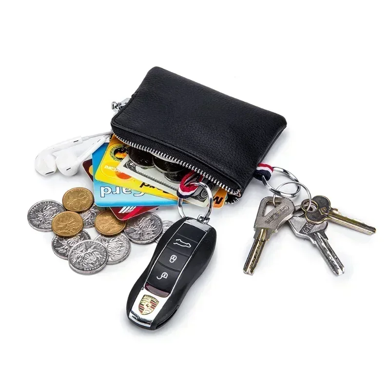 Coin Purse Wallet Driver's License Key Bag Card Holder Genuine Leather Cowhide
