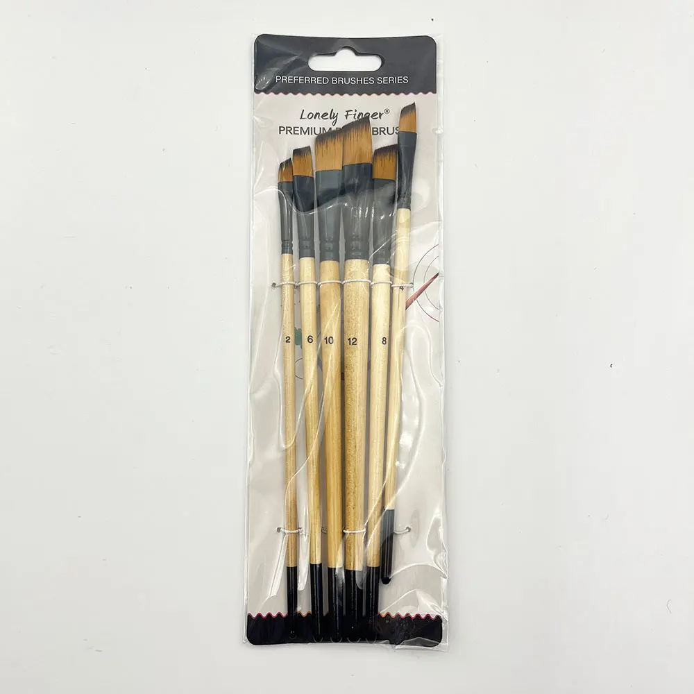 6 PCS Artist Paint Brush Set, Craft Paint Brushes for Oil, Watercolour, Gouache, Art Supplies Paintbrushes for Artists - 5