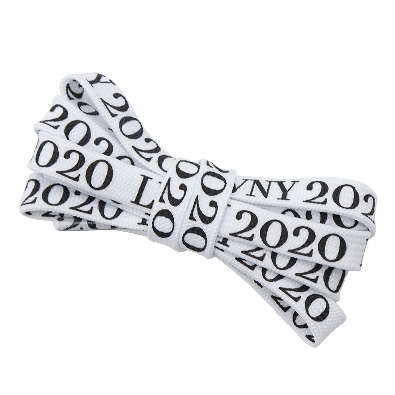 Weiou Fashion New Shoelace 1.2 Cm Fat Flat Printed LVNY 2020 Polyster Women Men Shoe Laces For Children Sneakers Canvas 60-180cm