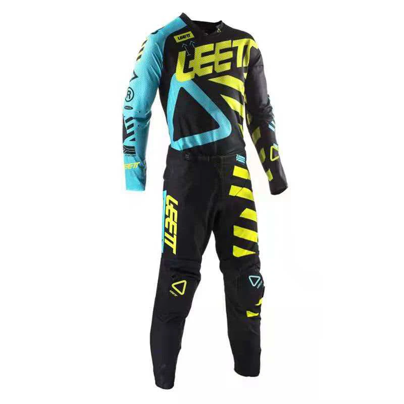 새로운 2026 LEETT MOTO 엔듀로 모토크로스 기어 세트 mx 저지 팬츠 그린 모터바이크 의류 mtb 카레이싱 슈트 오프로드 장비