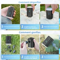 Mini pompe à air électrique portable avec lumière, gonfleur sans fil 4,5 KPa 1600 mAh pour matelas pneumatique, sacs sous vide, piscine 6