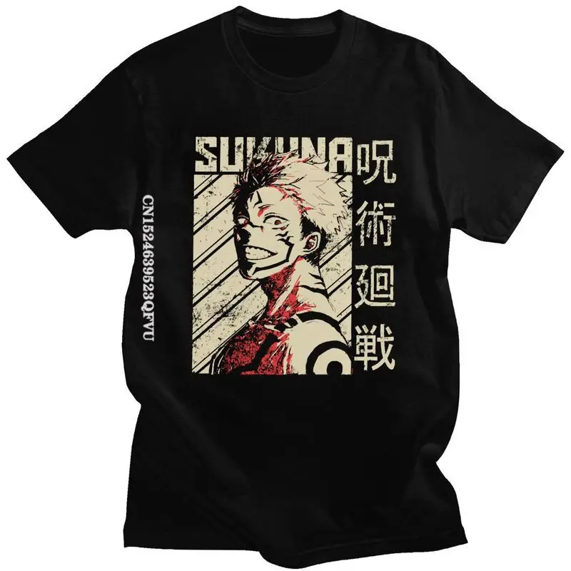

Крутая Мужская футболка juютсу Kaisen с рисунком Аниме Манга рямень сукуна, Мужская Дизайнерская одежда, хлопковые облегающие футболки