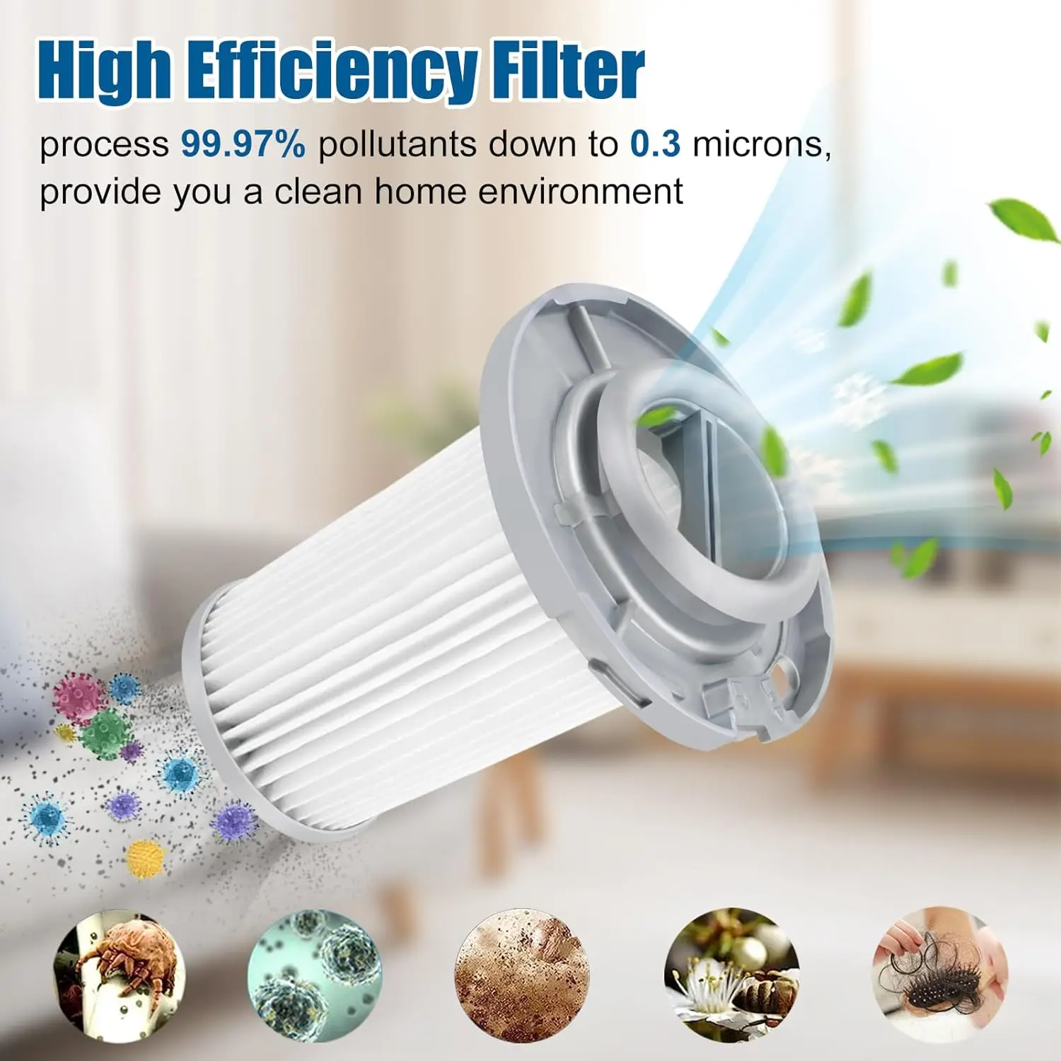 Replacement HEPA Filters for Rowenta X-Force Flex 8.60 Tefal X-pert 6.60 TY6878 Cordless Vacuum Cleaner Part No.ZR009005