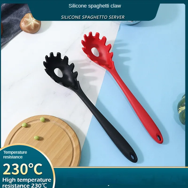 Pasta Spoon Large Spaghetti Spoon For Home Cooking Silicone Powder Claw Heat Resistant Pasta Tool 1 Pc