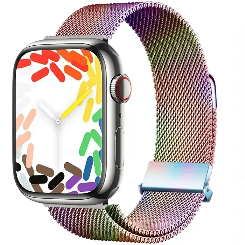 Magnetic Milanese Loop Strap - Elegant Silver Mesh Wristband Bracelet