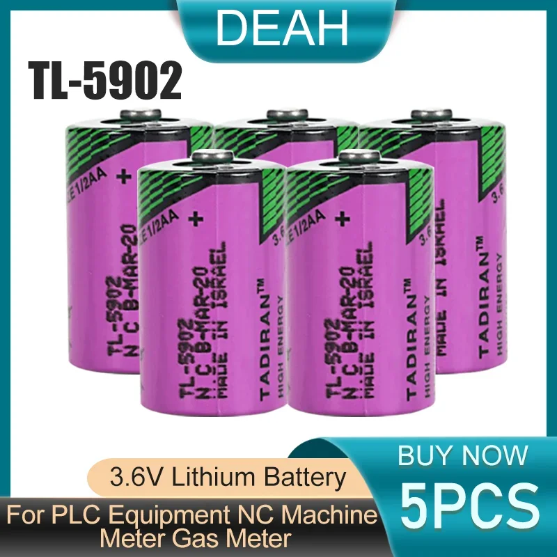 10pcs/lot For TADIRAN TL-5902 3.6V 1/2AA ER14250 LS14250 SL350 14250 Primary Lithium Battery For PLC Equipment Meter Gas Meter lithium battery disposable battery