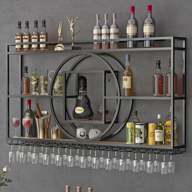 Woman Luxury Wine Holder Gold Hotel Hanging Display Wall Wine Rack Bottle Living Room Sto Rage Estante Para Vino Bar Furniture