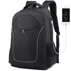 Fashion Business Men's Usb Simple Computer Bag Oxford Cloth Student Schoolbag Activity Gift Backpack Silk Screen Printing