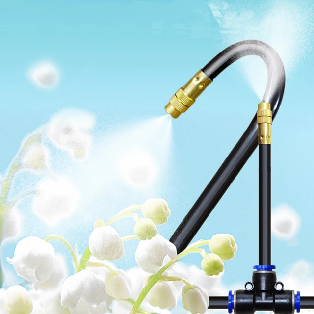 Diy Univerzális Állítható Porlasztható Permetezőgép 5-20 M-Es Ködös Rendszerkészlet A Gyepkert Öntözéséhez Od8Mm Tube Kerti Víz Mister - Image 2