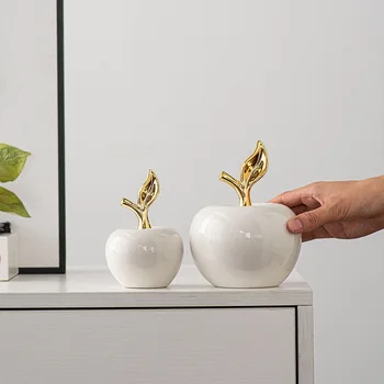 Christmas gift apple ceramic ornaments modern simple European Nordic style home creative ornaments living room crafts
