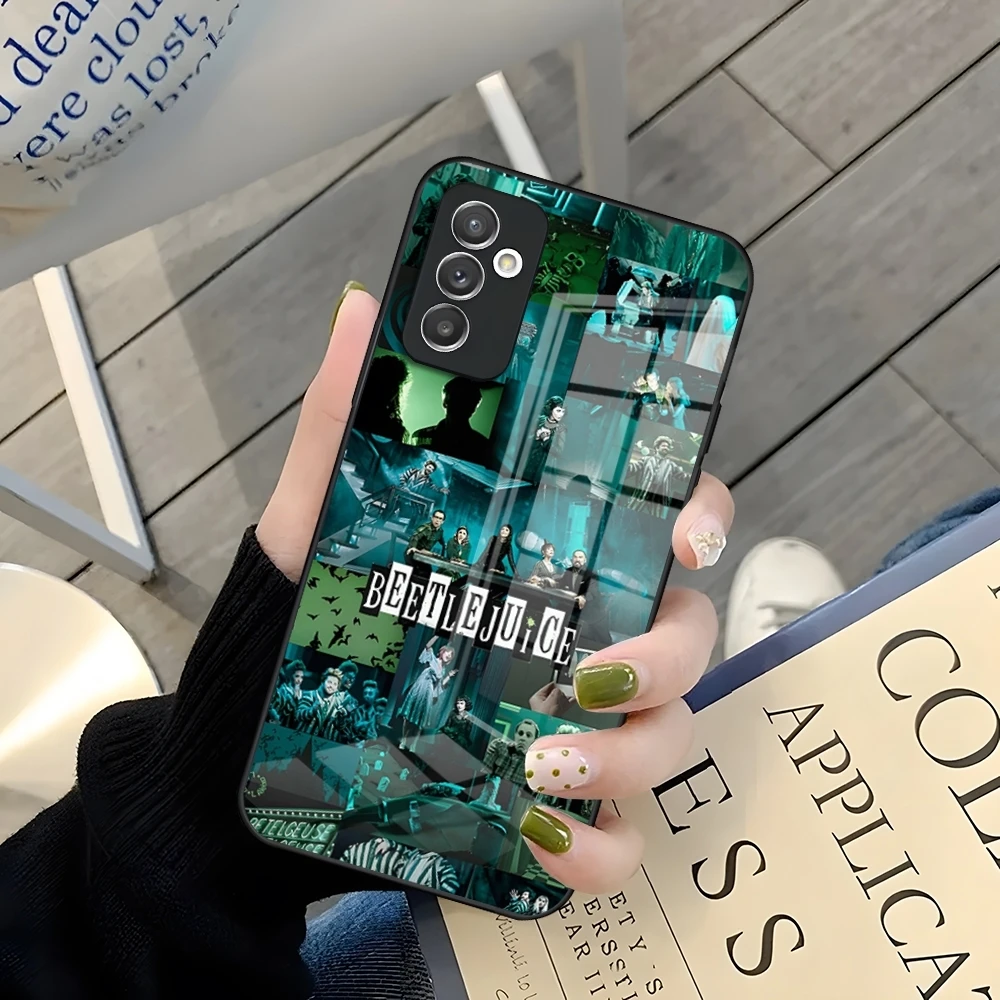 thumbnail image 1 of B-Beetlejuice Handbook-es Phone Case For Samsung A52 A71 A21 A54 Galaxy A34 A14 A32 M14 S24 S23 S22 S21 S20 FE Glass Cover, 1 of 5