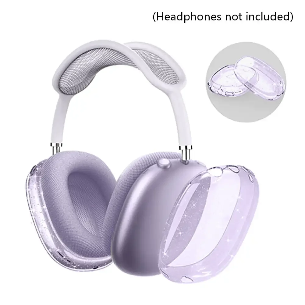 2024 Glitter Aesthetic Transparent Anti-Fall Dust-Proof Headphone Cover