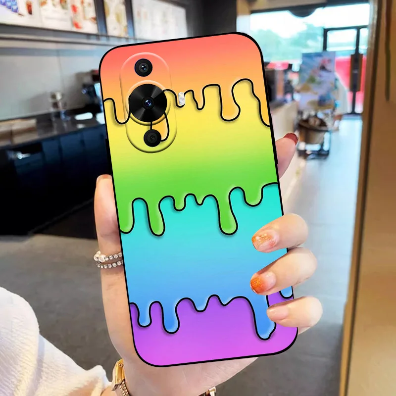 Animal Print Black Silicone Soft TPU Protective Phone Case Cover