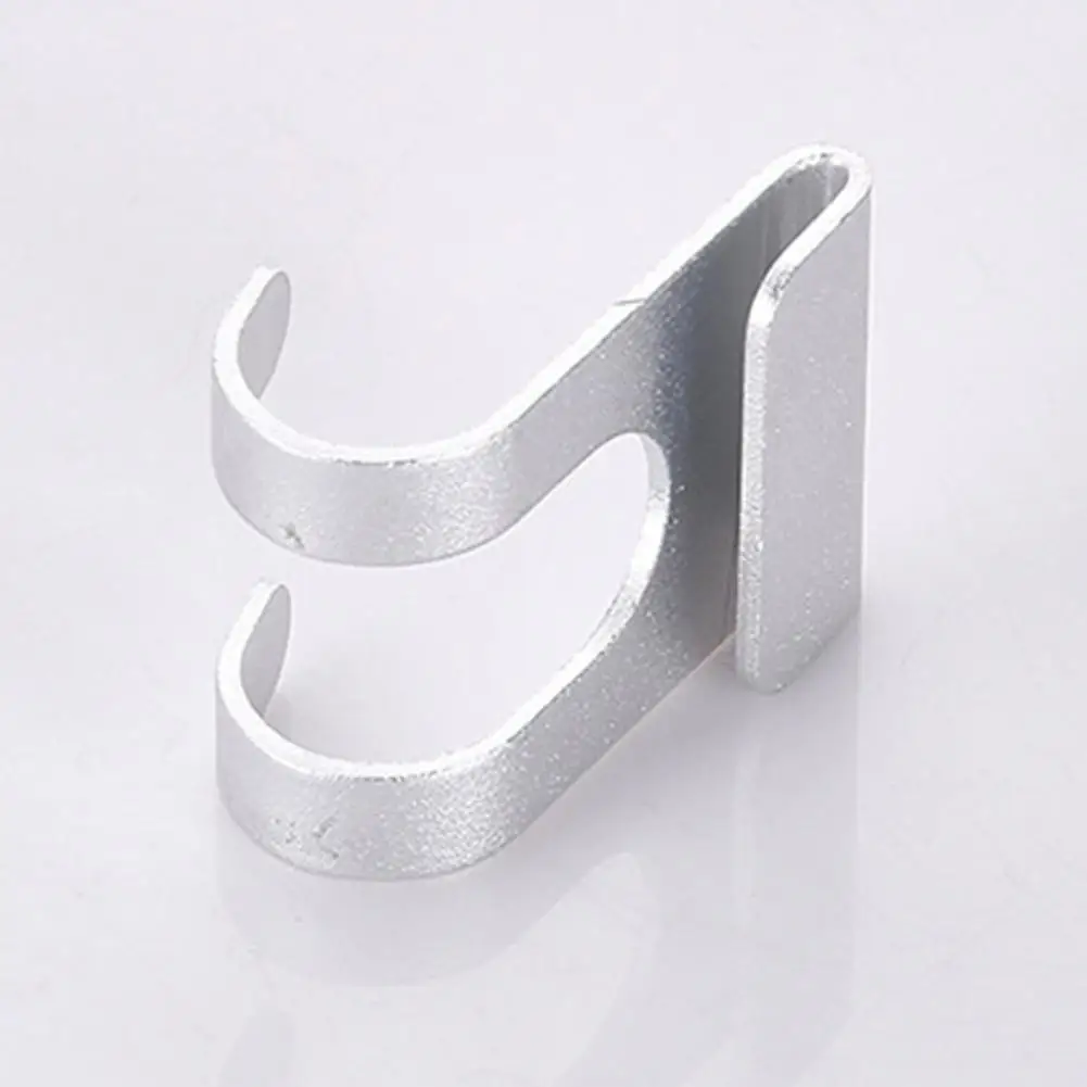 2Pcs Useful Coat Hanger Good Bearing Capacity Steady Rust-proof Aviation Aluminum Free Hole Towel Wall Rack