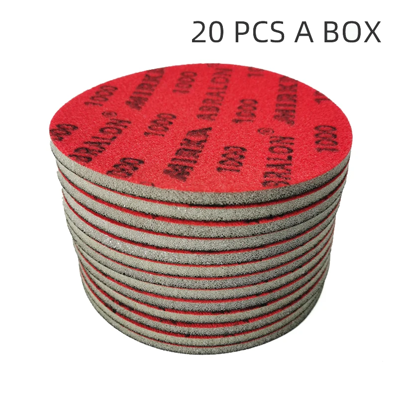 6 Inch 150mm Finland Mirka Sponge Sandpaper Round Self-adhesive Flocking Car Paint Polishing Beauty Sandpaper