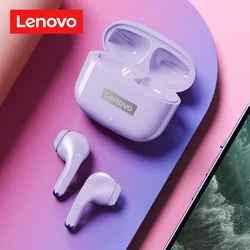 Lenovo LP40 Pro Bluetooth Earphones - Punchy Bass, Low Latency, Sports & Music Headset (LP40 Pro Purple)