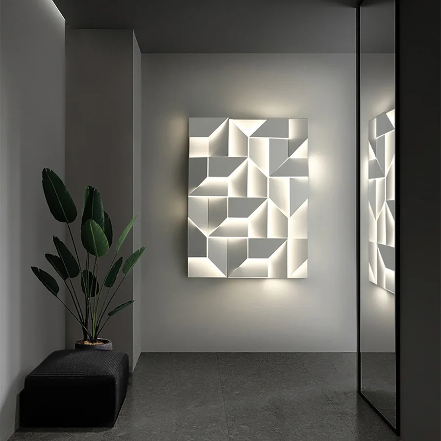 

Nordic Modern Minimalist Wall Lamp Living Room Sofa Wall Light Bulb Designer Creative Restaurant Aisle Hallway Decorative Lamp