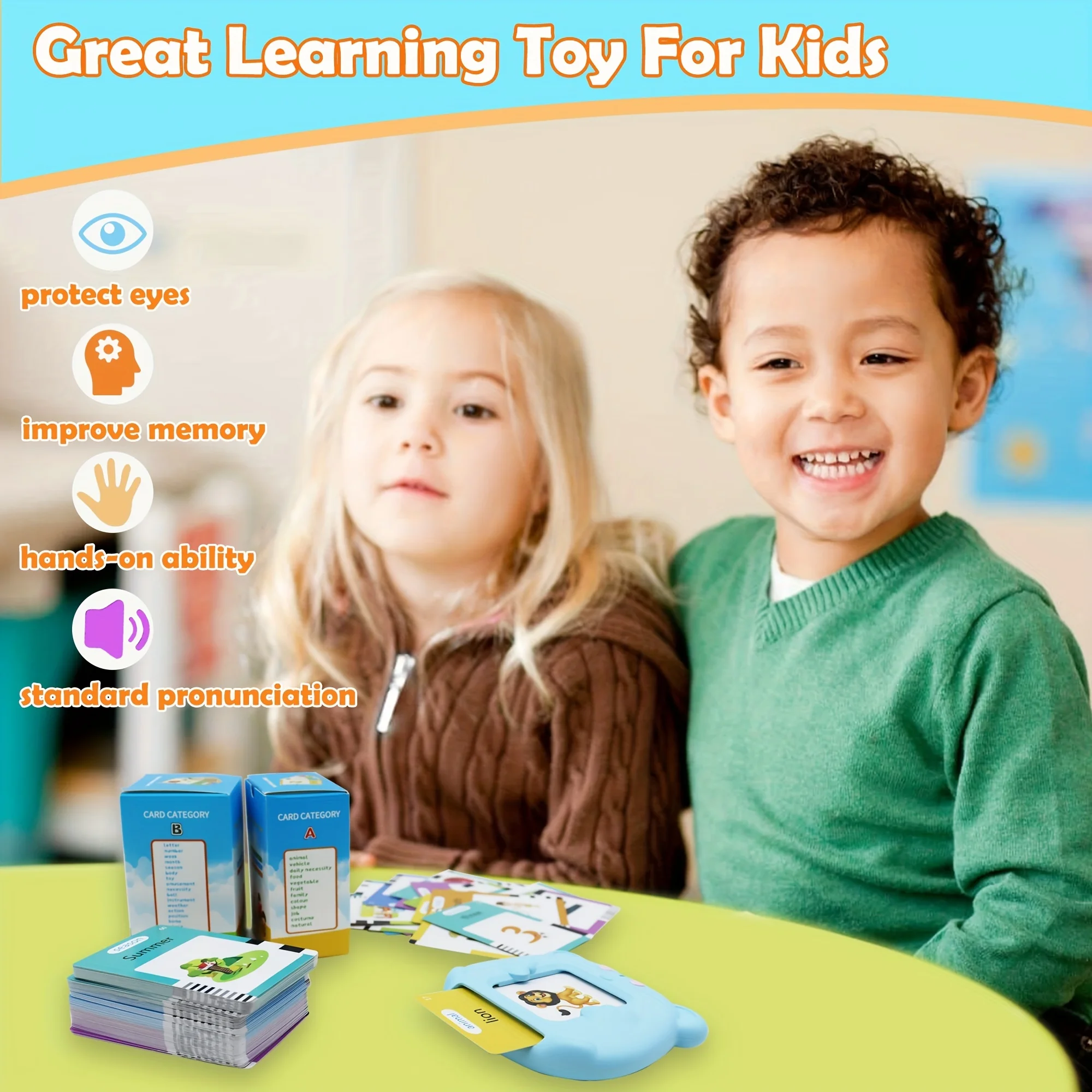 Educational Learning Toy Alphabet Educational Toys 510 Words Alphabet Talking Flash Cards
