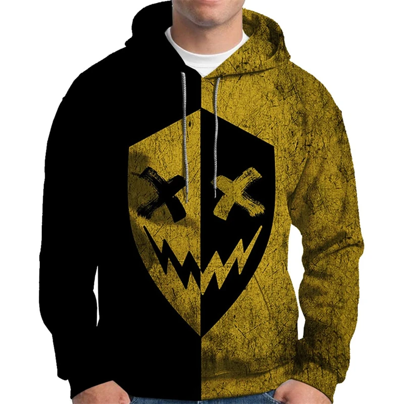 

Men's Novelty skull Hoodie Long Sleeves 3D Funny Graphic Print Sweatshirt Pullover hoodies Clothing Streetwear Coat Autumn